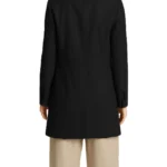 Women's Black Long Leather Trench Coat - Image 2