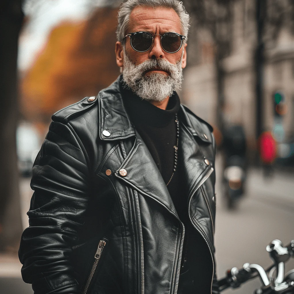 Men leather jacket