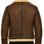 Men’s B3 Shearling Brown Leather Aviator Jacket - Image 2