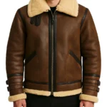 Men’s B3 Shearling Brown Leather Aviator Jacket