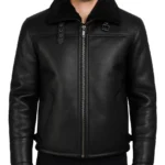 Men's B3 Bomber Black Shearling Leather Jacket