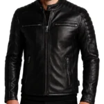 Men’s Black Real Leather Biker Jacket