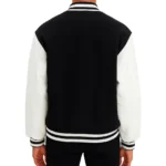 Men's Black And White Varsity Jacket - Image 2
