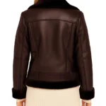 Vintage brown Women's Shearling Jacket - Image 2