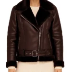 Vintage brown Women's Shearling Jacket