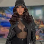 Asymmetrical Black Leather Motorcycle Jacket For Women - Image 3