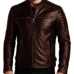 Men’s Brown Real Leather Biker Jacket