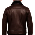 Men's B3 Bomber Brown Shearling Leather Jacket - Image 2
