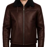 Men's B3 Bomber Brown Shearling Leather Jacket