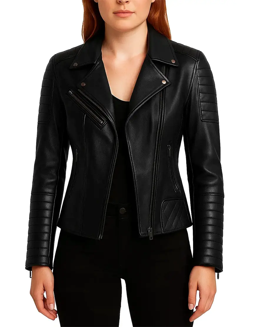 Women's Black Quilted Style Jacket | Women's Quilted Jacket