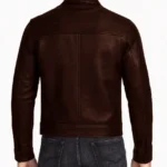 Retro Style Brown Leather Jacket For Men - Image 2